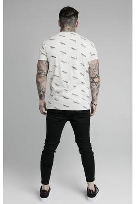 REPEAT PRINT BOX TEE OFF WHITE