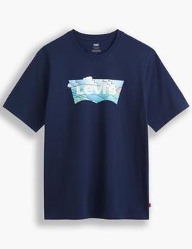 CAMISETA LEVI’S® RELAXED FIT BATWING CLOUDS NAVY