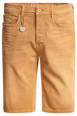 PANTALÓN SLIM FIT EN DENIM OCRE DEGRADÉ