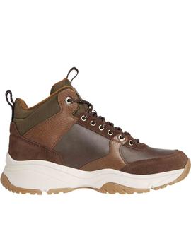 HIGH SNEAKER BOOT LEATHER ARMY GREEN