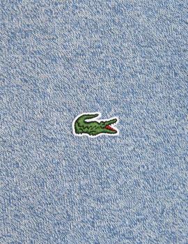 JERSEY LACOSTE CUELLO REDONDO AZUL JASPEADO
