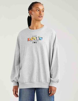 GRAPHIC PRISM CREW MV MULTI STARSTRUCK HEATHER GREY