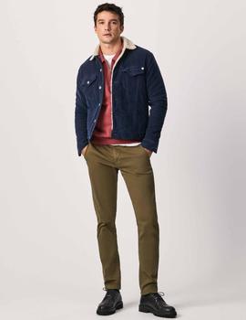 PANTALÓN BOLSO CHINO JAMES SLIM FIT VERDE CAQUI