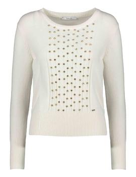 JERSEY CON PEDRERIA BLANCO ROTO
