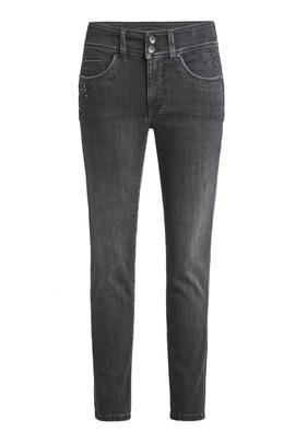 PANTALÓN VAQUERO SECRET CROPPED SKINNY  NEGRO DEGRADÉ