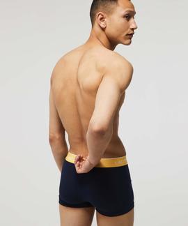 BOXERS 3 PACK TRUNK COTTON STRETCH AZUL MARINO