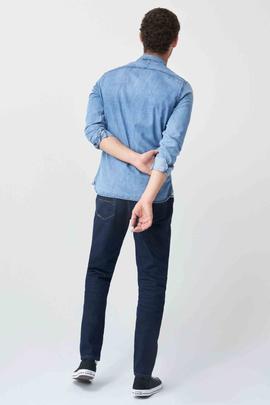 CAMISA VAQUERA SLIM FIT EN DENIM S-REPEL AZUL CLARO