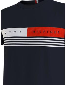 CORP CHEST STRIPE TEE DESERT SKY