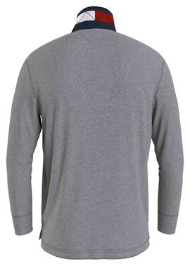 ICONIC RWB COLLAR RUGBY LIGHT GREY HEATHER