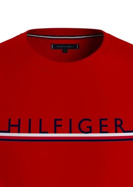 CORP STRIPE TEE PRIMARY RED