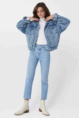PANTALÓN VAQUERO TRUE CROPPED FIT CLARO