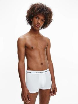 BOXER 3 PACK LOW RISE TRUNK WHITE / RED GINGER / PYRO BLUE