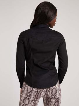 CAMISA DAISY DE EFECTO ANTE NEGRA