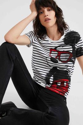 CAMISETA RAYAS MICKEY MOUSE LA VIDA ES CHULA