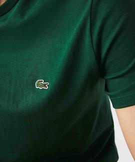 CAMISETA BÁSICA LACOSTE VERDE BOTELLA