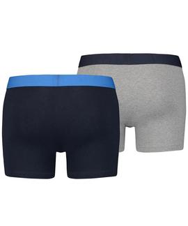 LEVIS MEN SOLID BASIC BOXER BRIEF 2 PACK NAVY BLAZER / BLUE