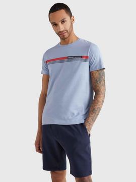 CAMISETA CON CINTA DISTINTIVA AZUL