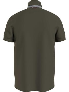 POLO MANGA CORTA ICON CHEST FLAG REGULAR FIT VERDE CAQUI