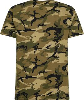 CAMISETA CAMUFLAJE CON LOGO TOMMY VERDE