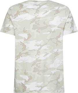 CAMISETA CAMUFLAJE CON LOGO TOMMY BEIGE