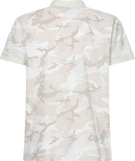 POLO CAMO AO CON ESTAMPADO DE CAMUFLAJE BEIGE