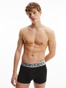BOXER TRUNK 3 PACK STELL COTTON NEGRO, BLANCO Y GRIS