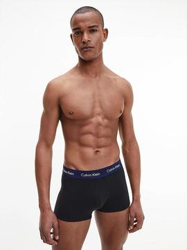 BOXER TRUNK LOW RISE COTTON STRETCH 2 PACK NEGRO