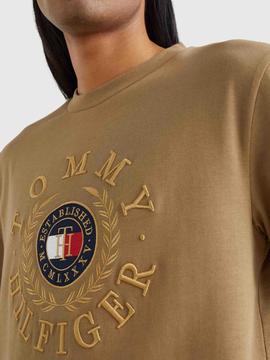 CAMISETA ICONS CON LOGO BORDADO CAMEL