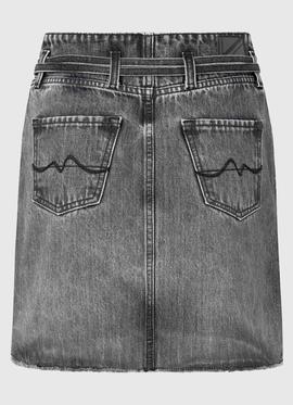 MINIFALDA VAQUERA RAISA EN DENIM GRIS OSCURO