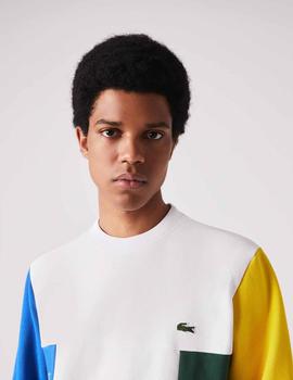 SUDADERA LACOSTE COLOR BLOCK MULTICOLOR