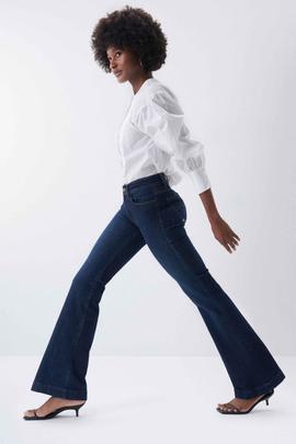 PANTALÓN VAQUERO DESTINY FLARE EN DENIM AZUL ÍNDIGO