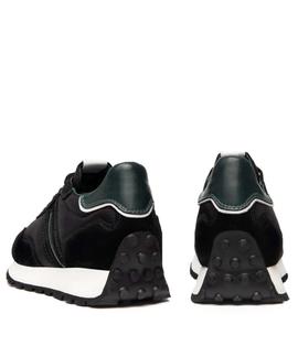 ZAPATILLAS DE ANTE, PIEL Y NAILON NEGRAS