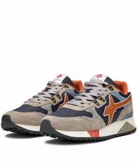 ZAPATILLAS YAK-M GRIS, NARANJA Y AZUL MARINO