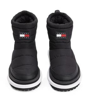 BOTA DE CAÑA BAJA ACOLCHADA NEGRA