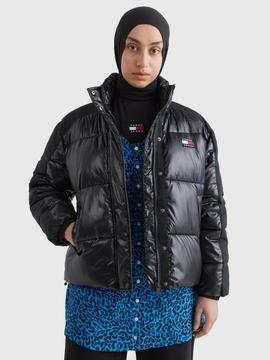CHAQUETA ACOLCHADA TONAL BADGE NEGRA