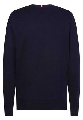 JERSEY CUELLO REDONDO PIMA COTTON CASHMERE AZUL MARINO