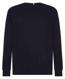 CAMISETA DE MANGA LARGA REGULAR FIT TH MONOGRAM AZUL MARINO