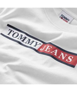 CAMISETA SLIM FIT ESSENTIAL LOGO BLANCA