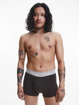 BOXER TRUNK 3 PACK STELL COTTON LOW RISE NEGRO