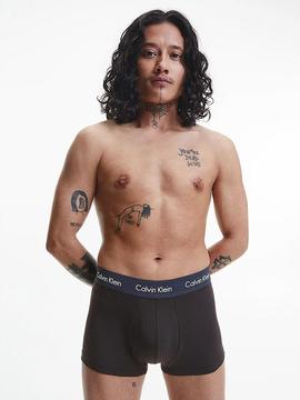 BOXER TRUNK 3 PACK STELL COTTON LOW RISE NEGRO