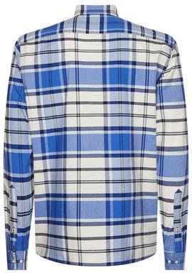 CAMISA OVERCHECK REGULAR FIT DE CUADROS AZULES