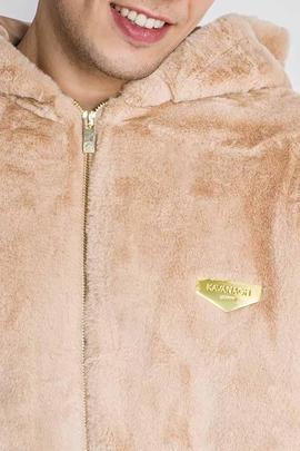 CHAQUETA POLAR CON CAPUCHA SIGNATURE SHERPA BEIGE