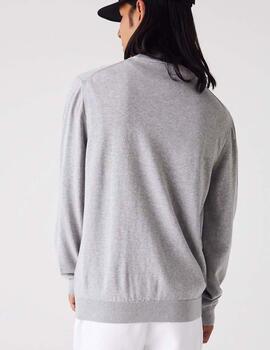 JERSEY LACOSTE CUELLO REDONDO GRIS VIGORÉ