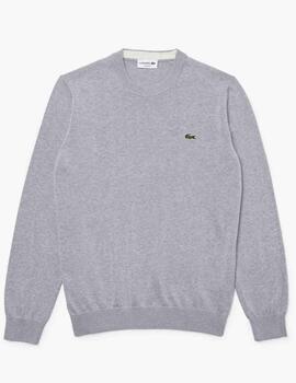 JERSEY LACOSTE CUELLO REDONDO GRIS VIGORÉ