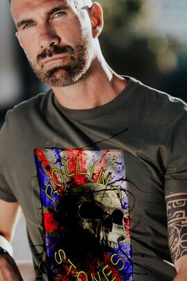 CAMISETA DE HOMBRE ROLL VERDE CAQUI