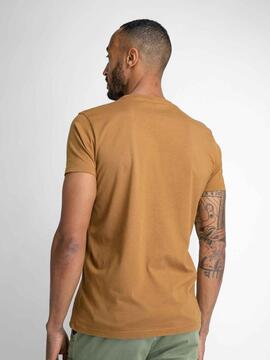 CAMISETA MANGA CORTA ESTAMPADA OCRE