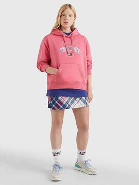 SUDADERA TARTAN 2 RELAXED FIT TARTAN 2 ROSA