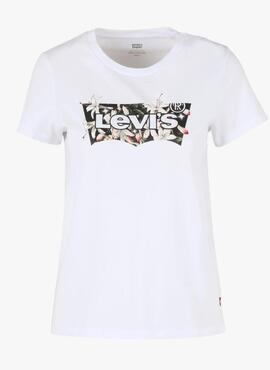 CAMISETA LEVI’S® THE PERFECT TEE BLANCA CON LOGO FLORAL
