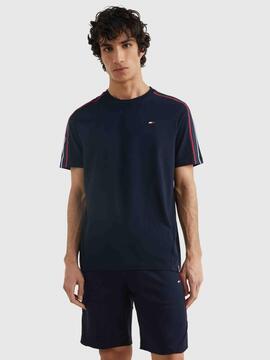 CAMISETA TEXTURED TAPE AZUL MARINO