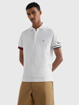 POLO FLAG CUFF SLIM FIT BLANCO ROTO